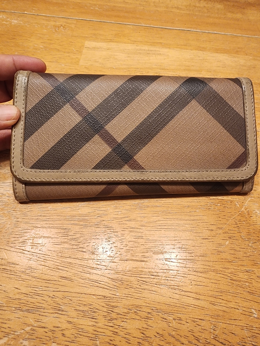 Burberry Smoked Check Continental Wallet
